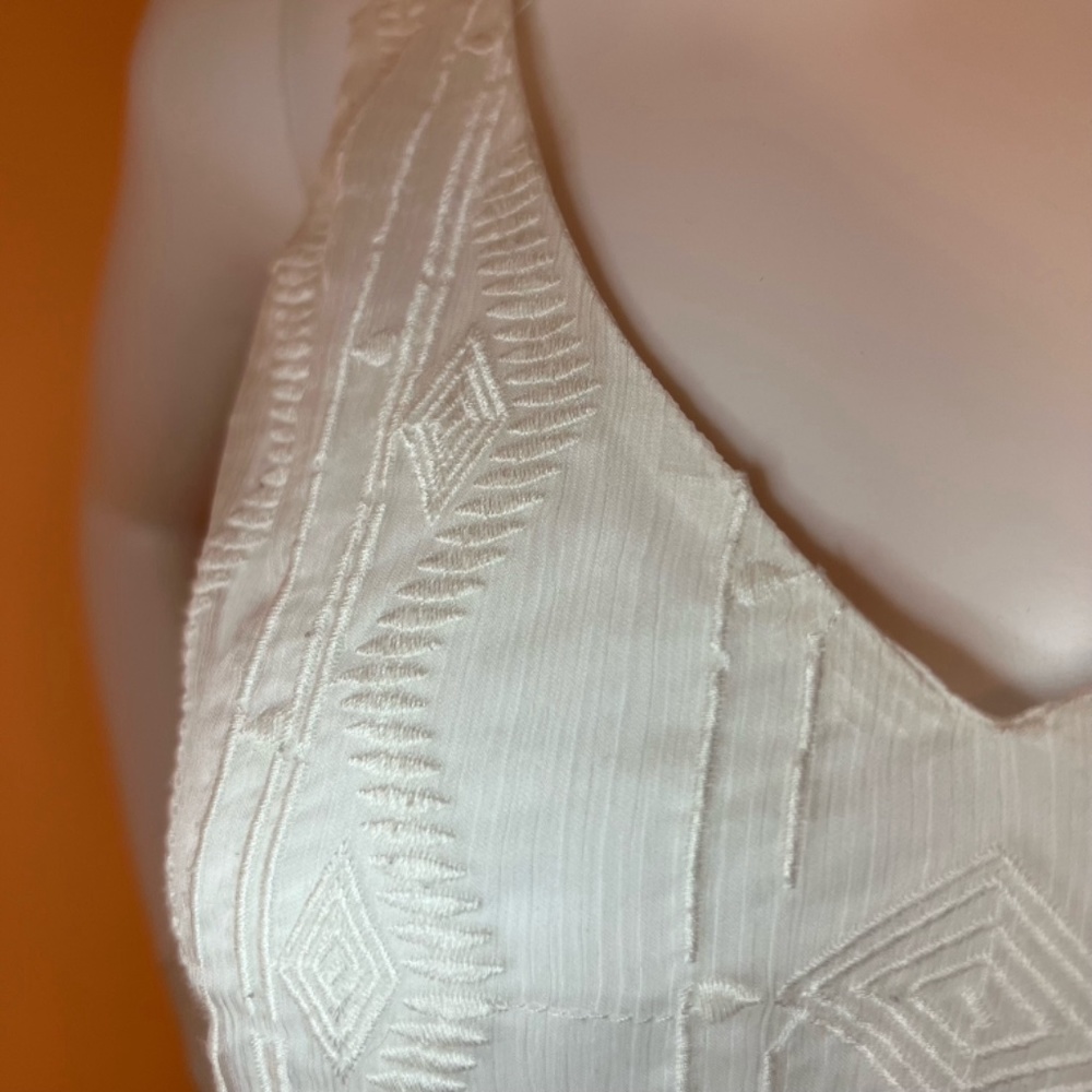 GAP Knee Length Sheer w/ Lining Geometric Pattern Dress - Picture 5 of 11